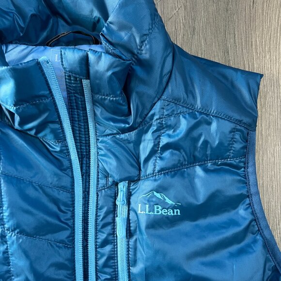 LL Bean PrimaLoft Packaway Vest Womens XS Regular Blue - Picture 4 of 5